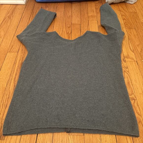 La Maille Sezane Gaspard Cardigan - Kid Mohair Alpaca - Knit Button Down S Teal - Picture 7 of 7